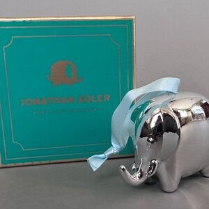NIB Jonathan Adler Menagerie Silver Elephant Discontinued Style!